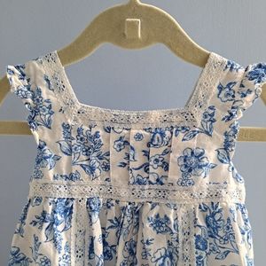 Blue and white floral sundress